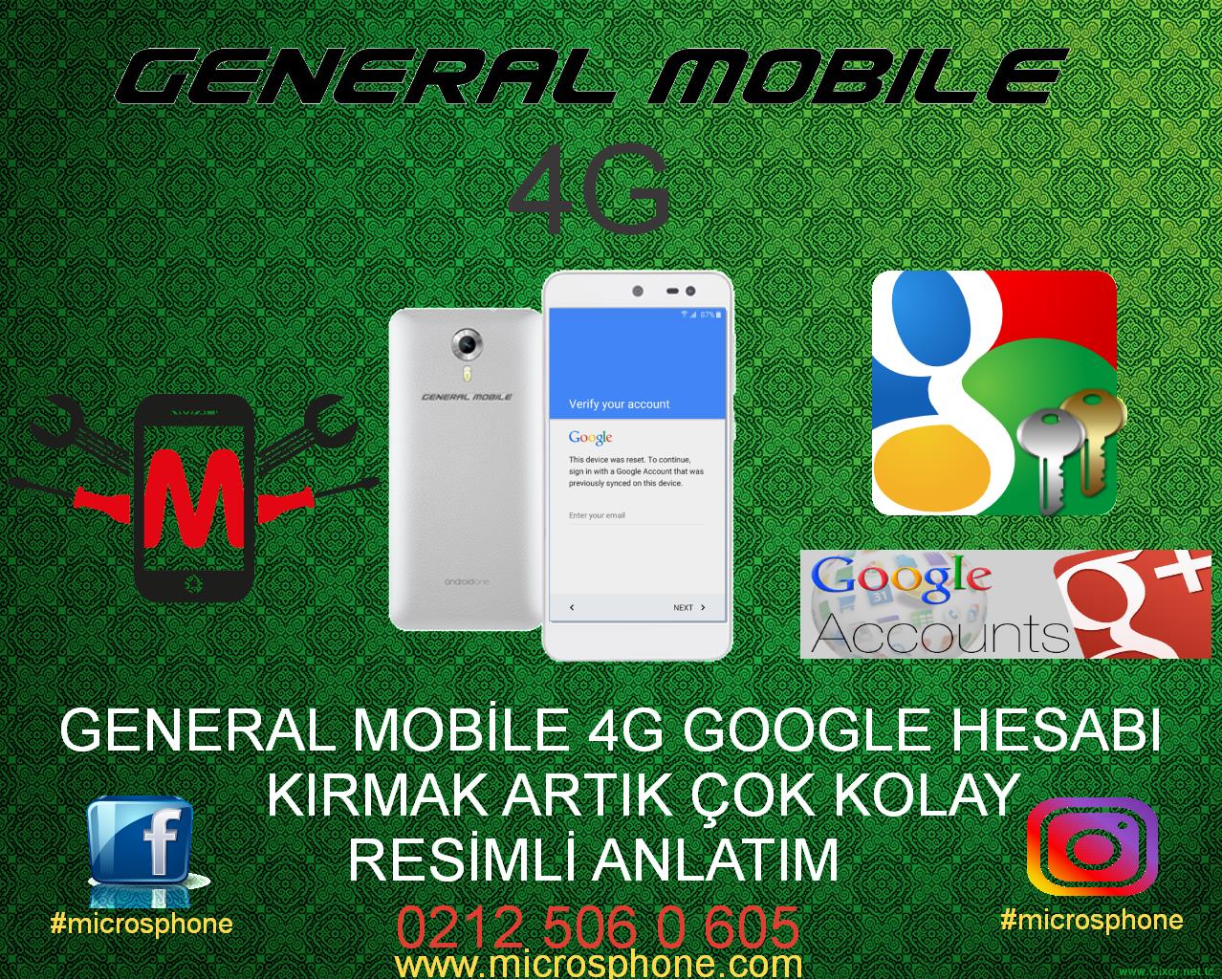 general mobile 4g hesap kirma google